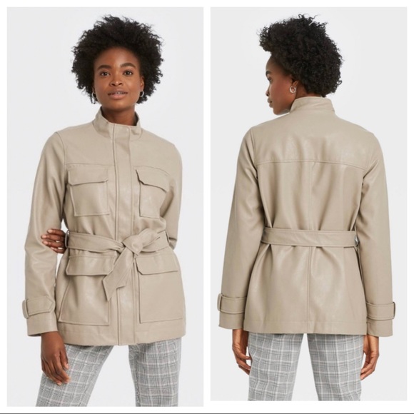 A New Day Anorak Faux Leather Frontier Brown Jacket - Picture 1 of 16